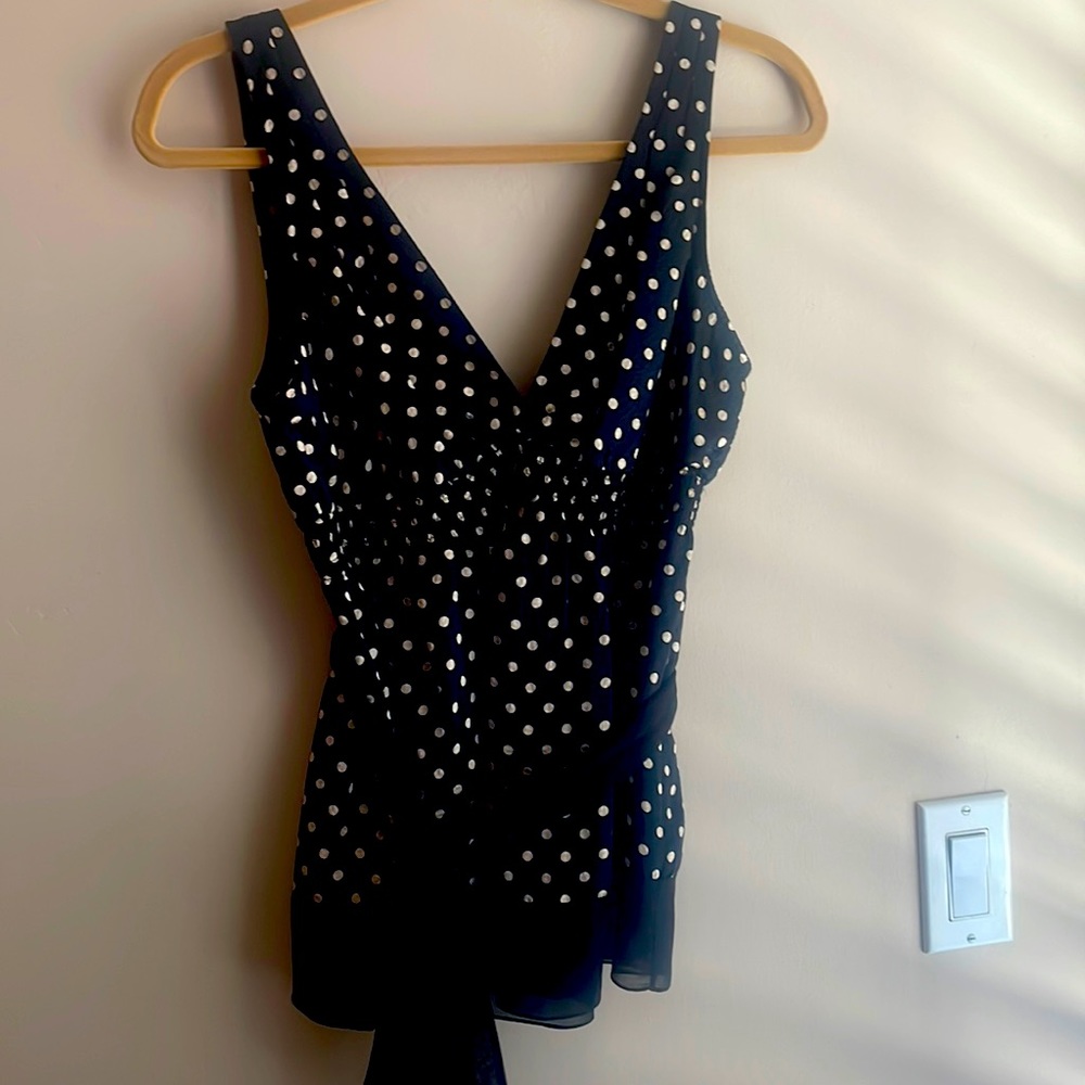 Low cut front and back blouse.